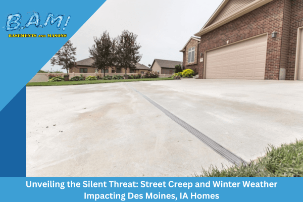 street creep caused by the expansion and contraction of concrete due to temperature change