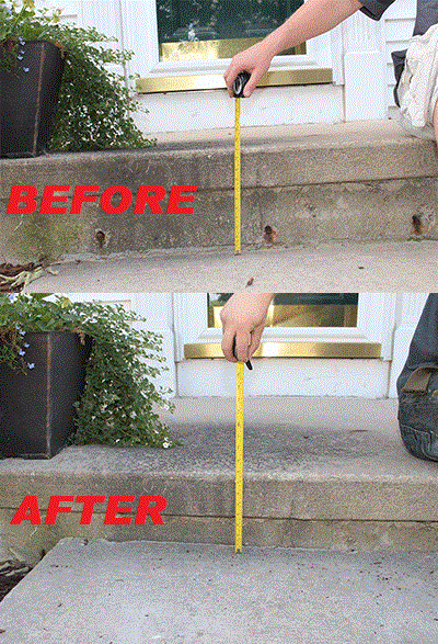 Before and after Stoop Repair